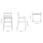 Banqueta Luxo em Faia Maciça com Assento em Tecido Made in Italy - Nora Viadurini