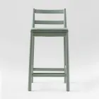 Banqueta Luxo em Faia Maciça com Assento em Tecido Made in Italy - Nora Viadurini