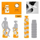 Banquinho empilhável para ambientes externos ou internos branco ou preto 2 peças - Liberty by Myyour Viadurini