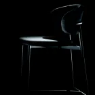 Banqueta Fixa com Assento e Encosto em Veludo Fabricado na Itália - Cagliari Viadurini