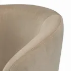 Banqueta Fixa com Assento em Veludo e Base em Aço Fabricado na Itália - Alassio Viadurini