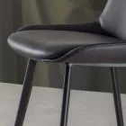 Banqueta Fixo H 65 cm, Estrutura com 4 Pernas Metálicas - Ines Viadurini