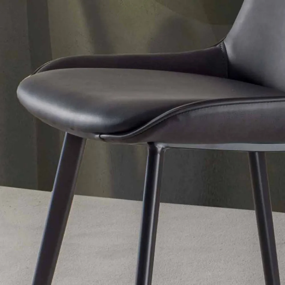 Banqueta Fixo H 65 cm, Estrutura com 4 Pernas Metálicas - Ines Viadurini