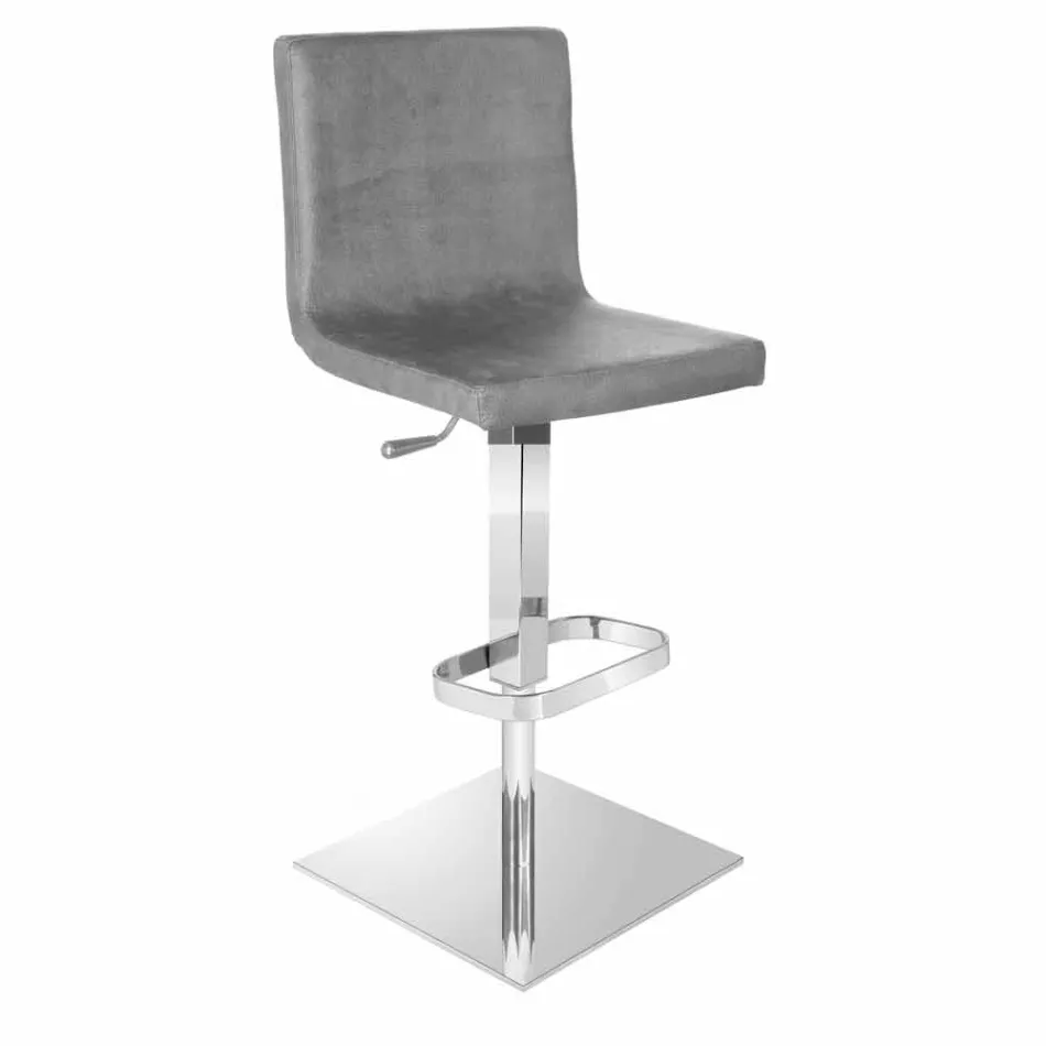 Banqueta giratória com encosto de design moderno Gord, H 113 cm Viadurini