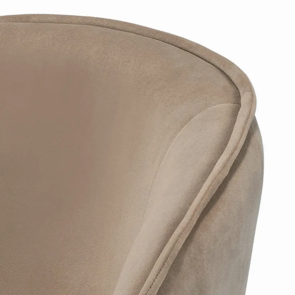 Banqueta giratória com assento de veludo e base de aço Made in Italy - Adria Viadurini