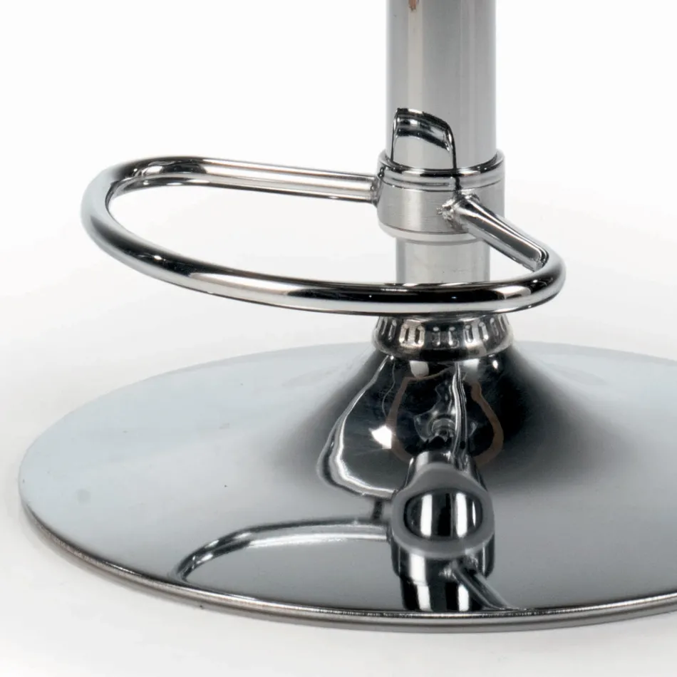 Banqueta giratória com assento de veludo e base de aço Made in Italy - Adria Viadurini