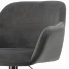 Banqueta giratória com assento estofado e base de aço Made in Italy - Arona Viadurini