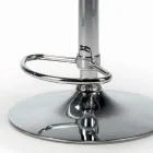 Banqueta giratória com assento estofado e base de aço Made in Italy - Arona Viadurini