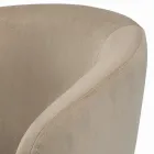 Banqueta giratória e ajustável em altura em veludo e aço - Alassio Viadurini