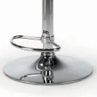 Banqueta giratória e ajustável em altura em veludo e aço - Alassio Viadurini