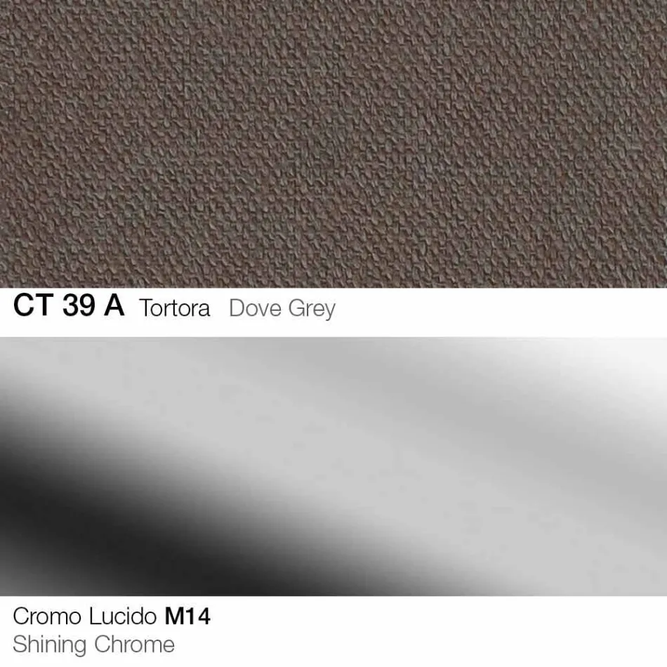 Banqueta giratória em tecido e aço com elevador a gás Made in Italy - Marchesi Viadurini