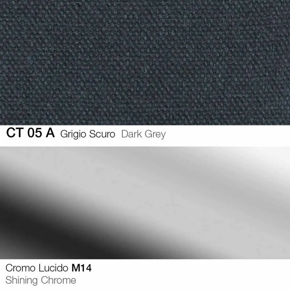 Banqueta giratória em tecido e aço com elevador a gás Made in Italy - Marchesi Viadurini