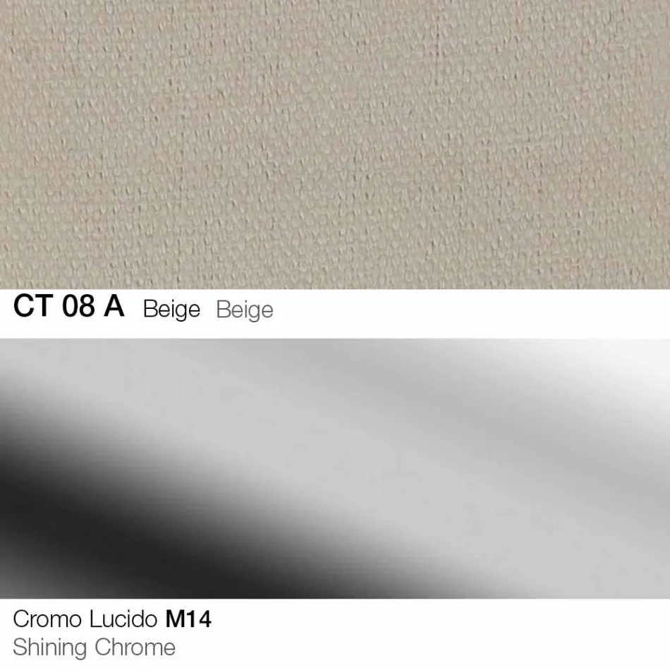 Banqueta giratória em tecido e aço com elevador a gás Made in Italy - Marchesi Viadurini