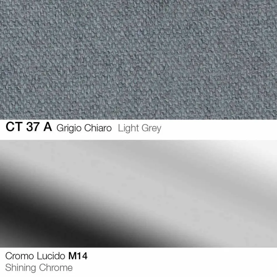 Banqueta giratória em tecido e aço com elevador a gás Made in Italy - Marchesi Viadurini