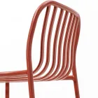 Banqueta de metal empilhável ao ar livre feita na Itália 2 peças - simplesmente Viadurini