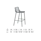 Banco empilhável ao ar livre em metal feito na Itália 2 peças - Vikas Viadurini