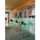 Banqueta empilhável em metal e polipropileno fabricada na Itália, 2 peças - Charla Viadurini