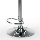 Banqueta em couro ecológico e aço com elevador a gás Made in Italy - Lorenza Viadurini