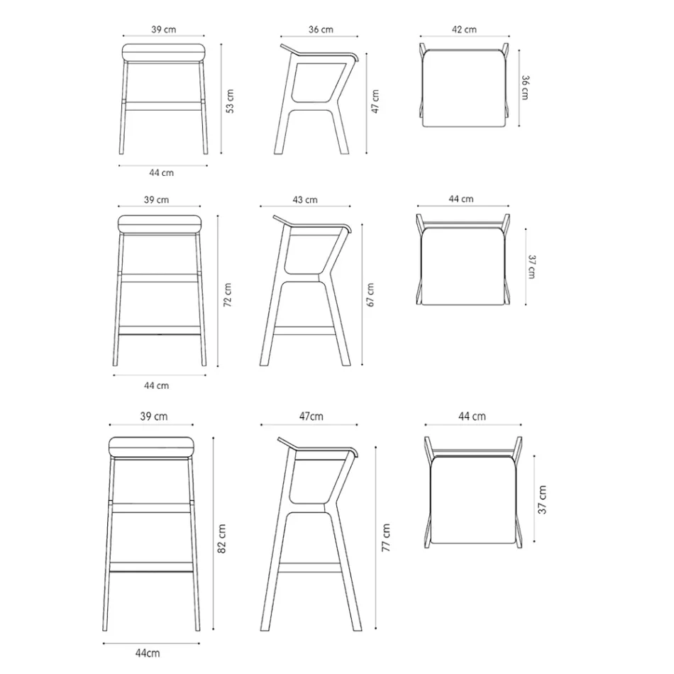Banqueta em faia maciça com assento em tecido Made in Italy - Regensburg Viadurini
