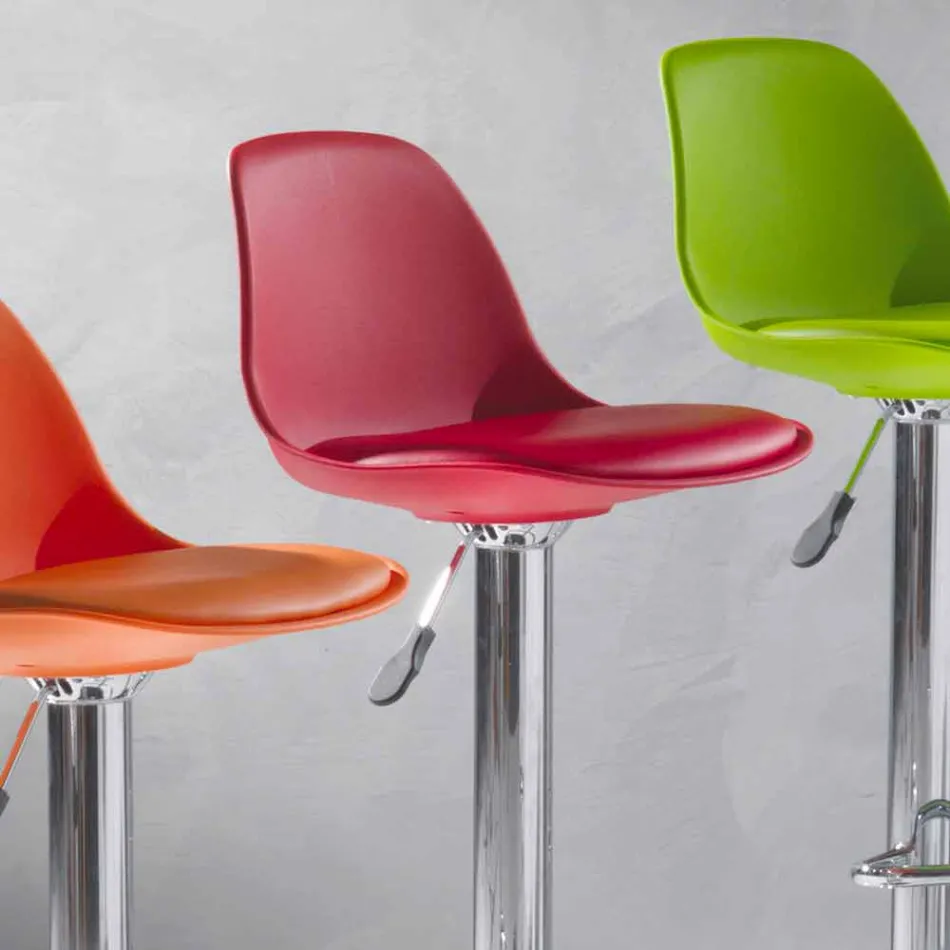 Banqueta em Polipropileno, Design Moderno e Elevável - Rosa Viadurini