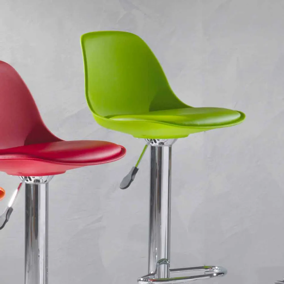 Banqueta em Polipropileno, Design Moderno e Elevável - Rosa Viadurini