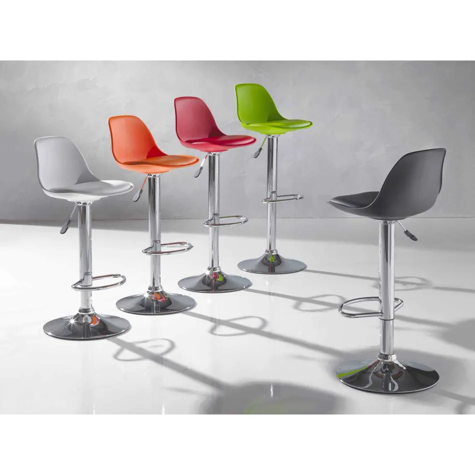 Banqueta em Polipropileno, Design Moderno e Elevável - Rosa Viadurini