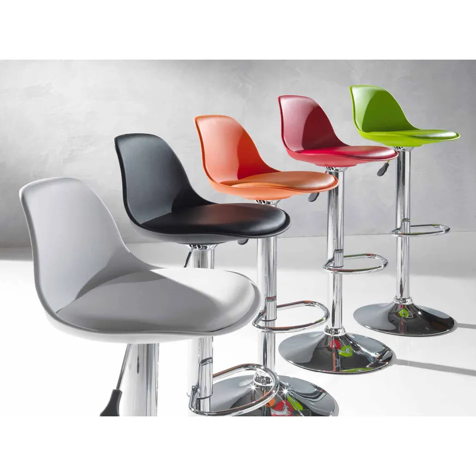 Banqueta em Polipropileno, Design Moderno e Elevável - Rosa Viadurini