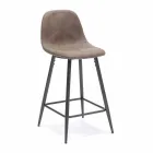 Couro sintético Gino design moderno e banqueta de metal Viadurini