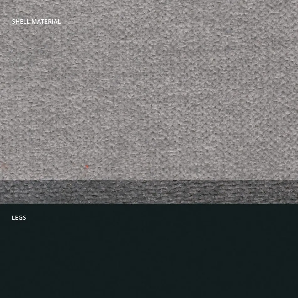 Banqueta em tecido e design de metal antracite Made in Italy - Marianet Viadurini