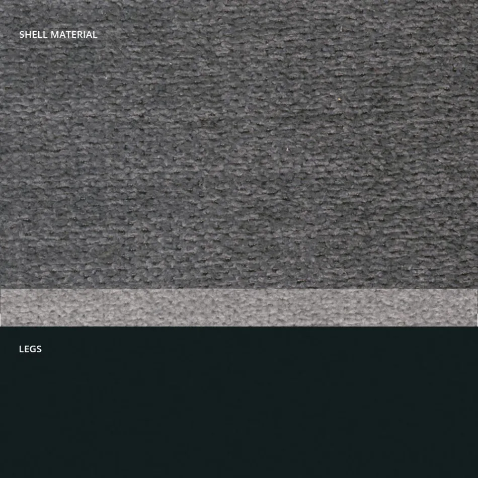 Banqueta em tecido e design de metal antracite Made in Italy - Marianet Viadurini