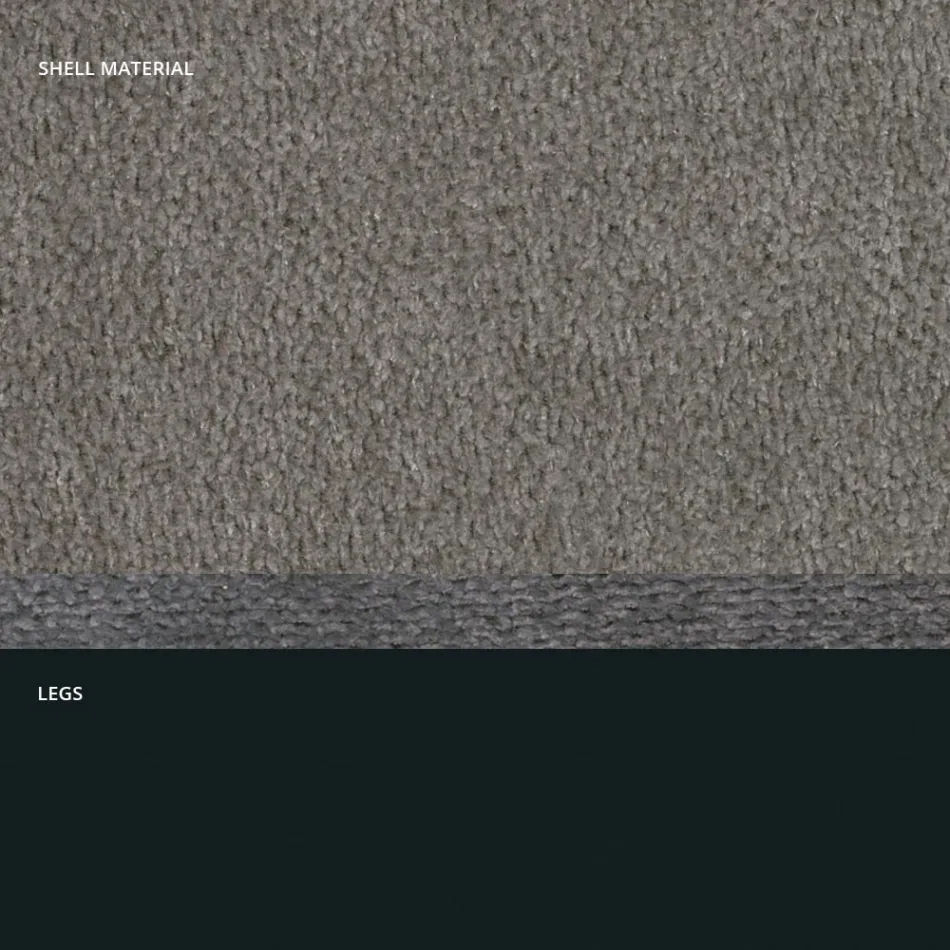 Banqueta em tecido e design de metal antracite Made in Italy - Marianet Viadurini