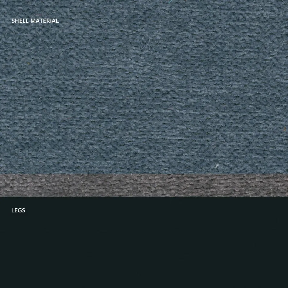 Banqueta em tecido e design de metal antracite Made in Italy - Marianet Viadurini