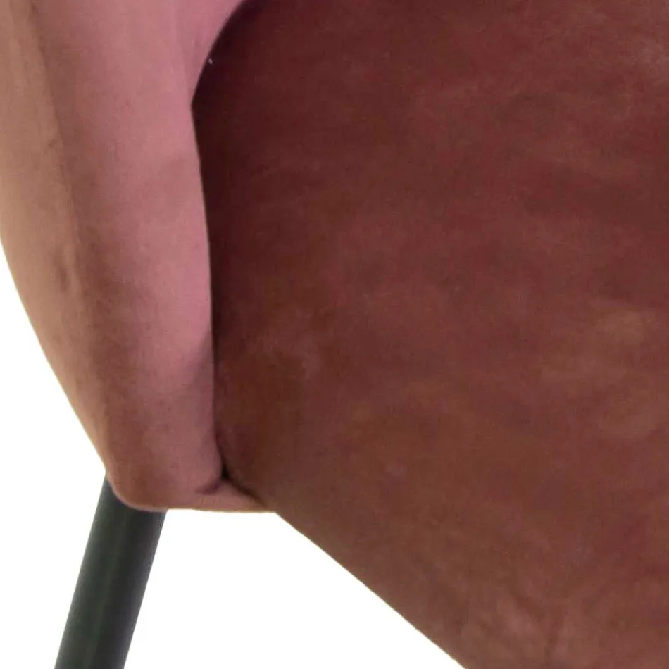 Banco de veludo com estrutura metálica em diferentes acabamentos - Penna Viadurini