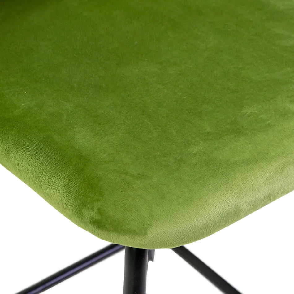 Banco de veludo com estrutura metálica em diferentes acabamentos - Penna Viadurini