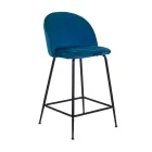 Banco de veludo com estrutura metálica em diferentes acabamentos - Penna Viadurini