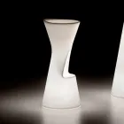 Banqueta Externa Luminosa em Polietileno com LED Made in Italy - Desmond Viadurini