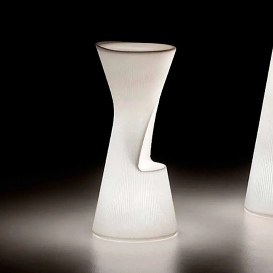 Banqueta Externa Luminosa em Polietileno com LED Made in Italy - Desmond Viadurini