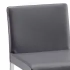 Banqueta moderna em couro ecológico Alwyn H 94 cm, feita inteiramente na Itália Viadurini