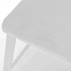 Banqueta de metal moderno com assento e encosto em madeira, 2 peças - Habibi Viadurini