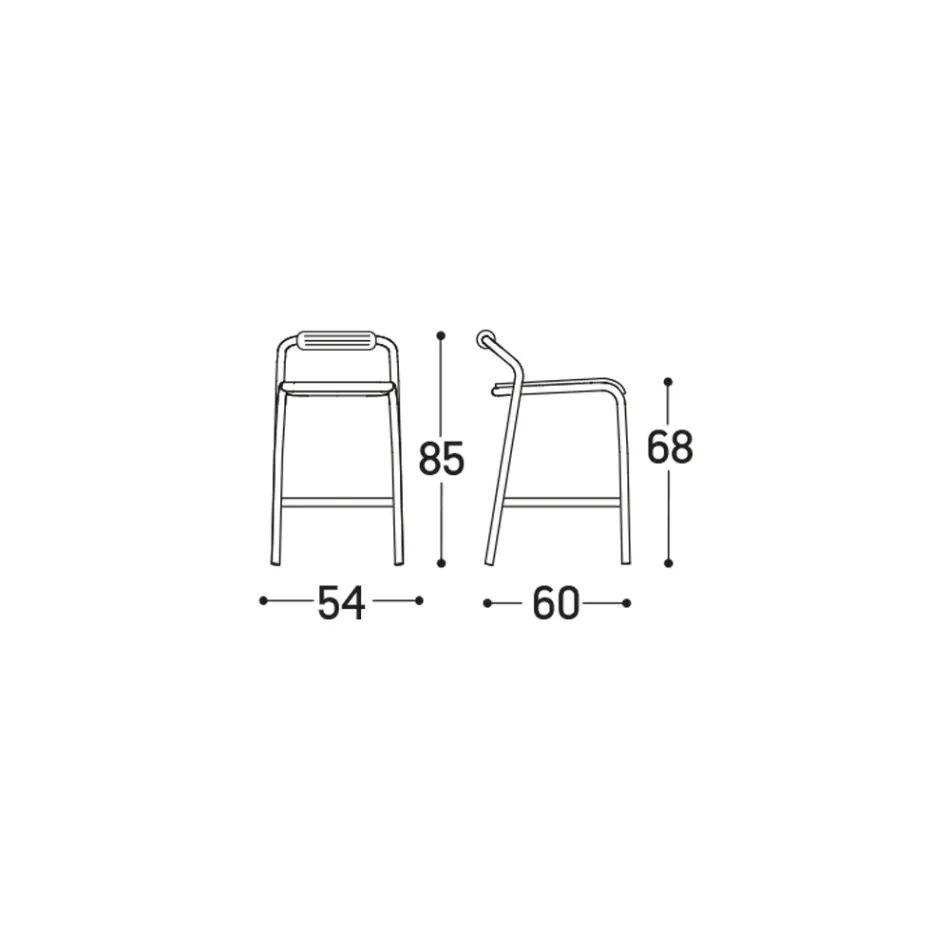 Tamborete ao ar livre com travesseiros incluídos fabricados na Itália - Noss by Varaschin Viadurini