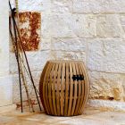 Banqueta de jardim de madeira de teca fabricada na Itália - Haylin Viadurini