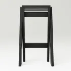 Banqueta Dobrável e Empilhável em Cinza Maciça - Write Viadurini