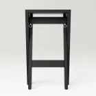 Banqueta Dobrável e Empilhável em Cinza Maciça - Write Viadurini