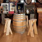 Banqueta Dobrável e Empilhável em Cinza Maciça - Write Viadurini