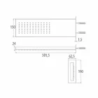 Chuveiro de parede de aço inoxidável com chuva feito na Itália - líquido Viadurini