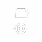 Cabeça de chuveiro redonda de teto em Luxolid made Italy, Ruda Viadurini