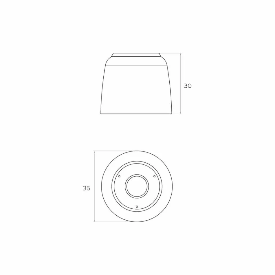Cabeça de chuveiro redonda de teto em Luxolid made Italy, Ruda Viadurini