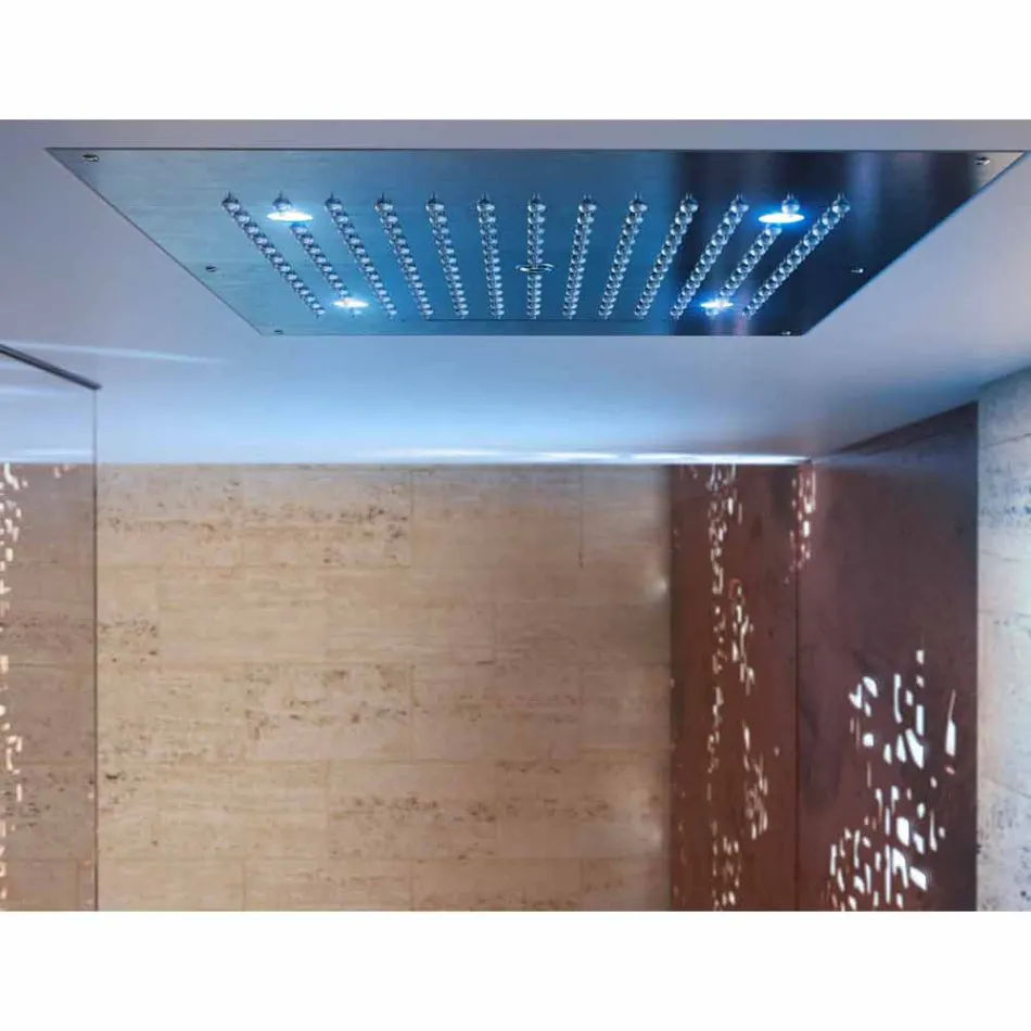 Cabeça de chuveiro com cromoterapia dois design moderno Dream jets Viadurini