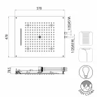 Cabeça de chuveiro com luzes LED dois design moderno Dream jatos Viadurini