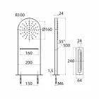 Cabeça de chuveiro de parede com jato de chuveiro e cascata Made in Italy - Como Viadurini